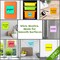 Dry Erase Sticky Notes - Reusable Whiteboard Stickers 8 Colors 3"x3"-16 Pack. Suitable for All Smooth Surface.Great for Labels, Lists, Reminders and Decals-Washable,Removable